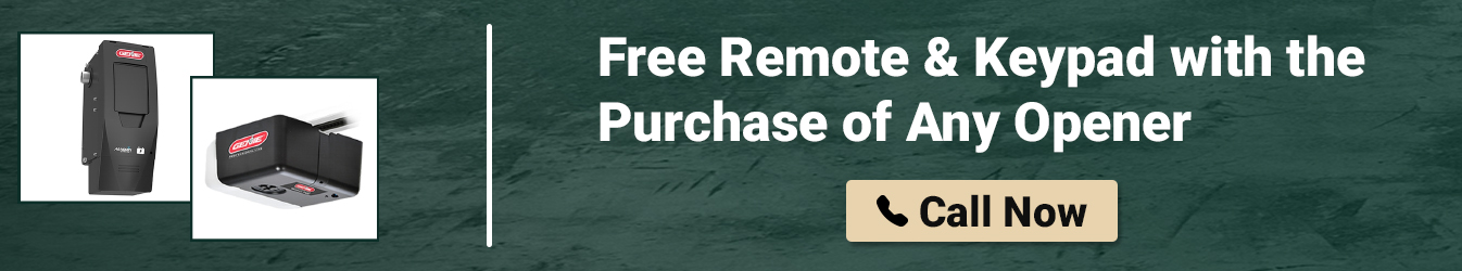 Openers Offer: Free Remote + Keypad with any Opener